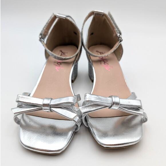 Jellypop Zendah Metallic Block Heel Sandal Kids' Girls Silver Size US12M - Picture 2 of 11